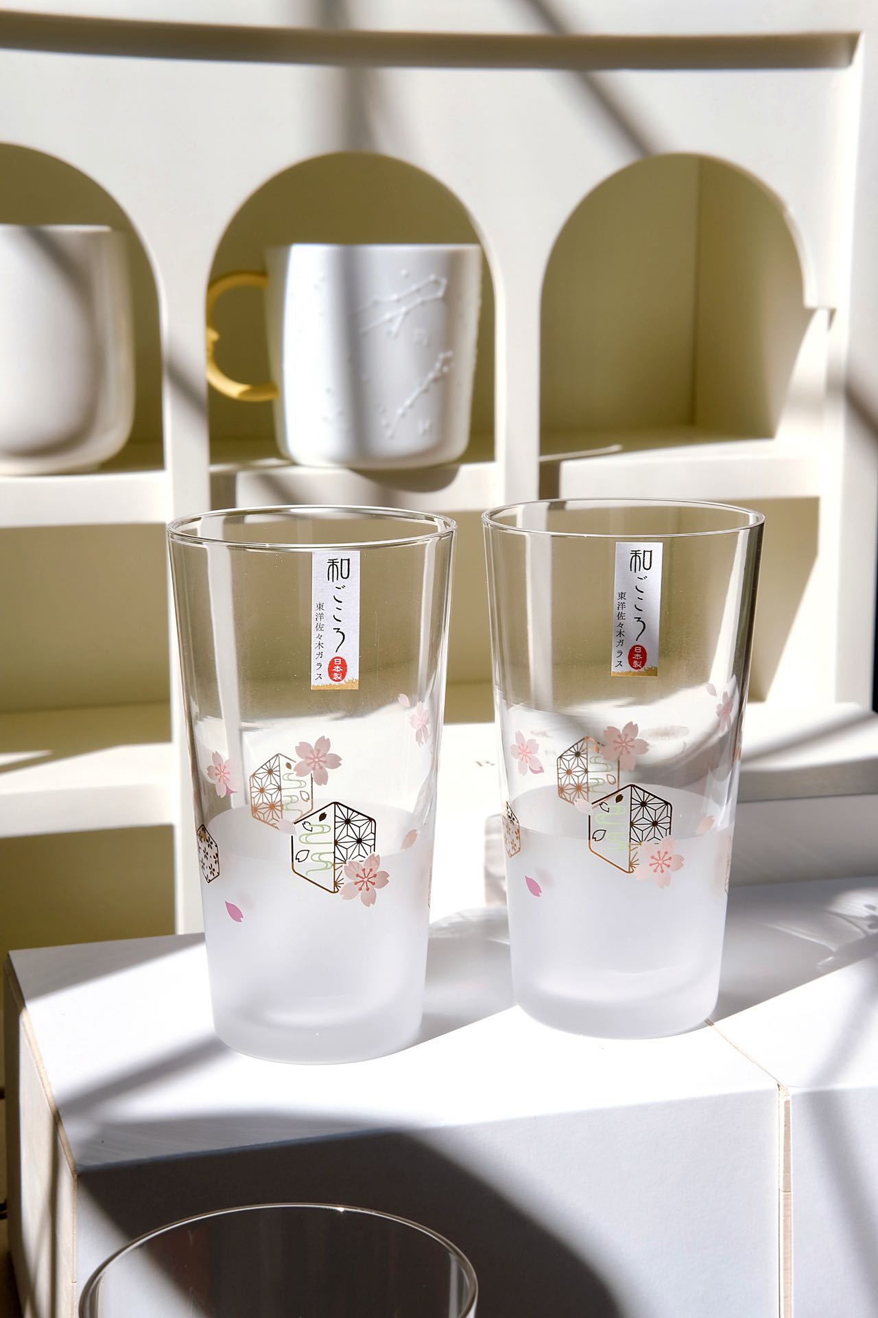 Toyo-Sasaki Wa-gokoro Sakura Glasses in Pairs(Gift Box)