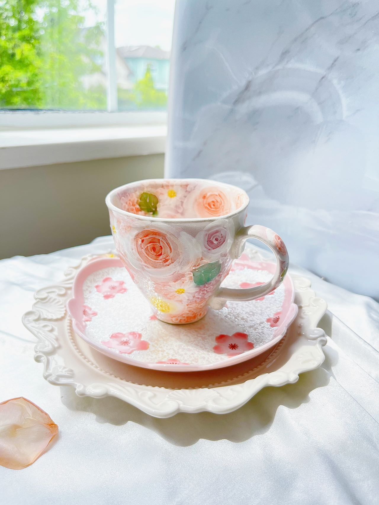 Yuzuriha Flower Mug ( Gift Set)