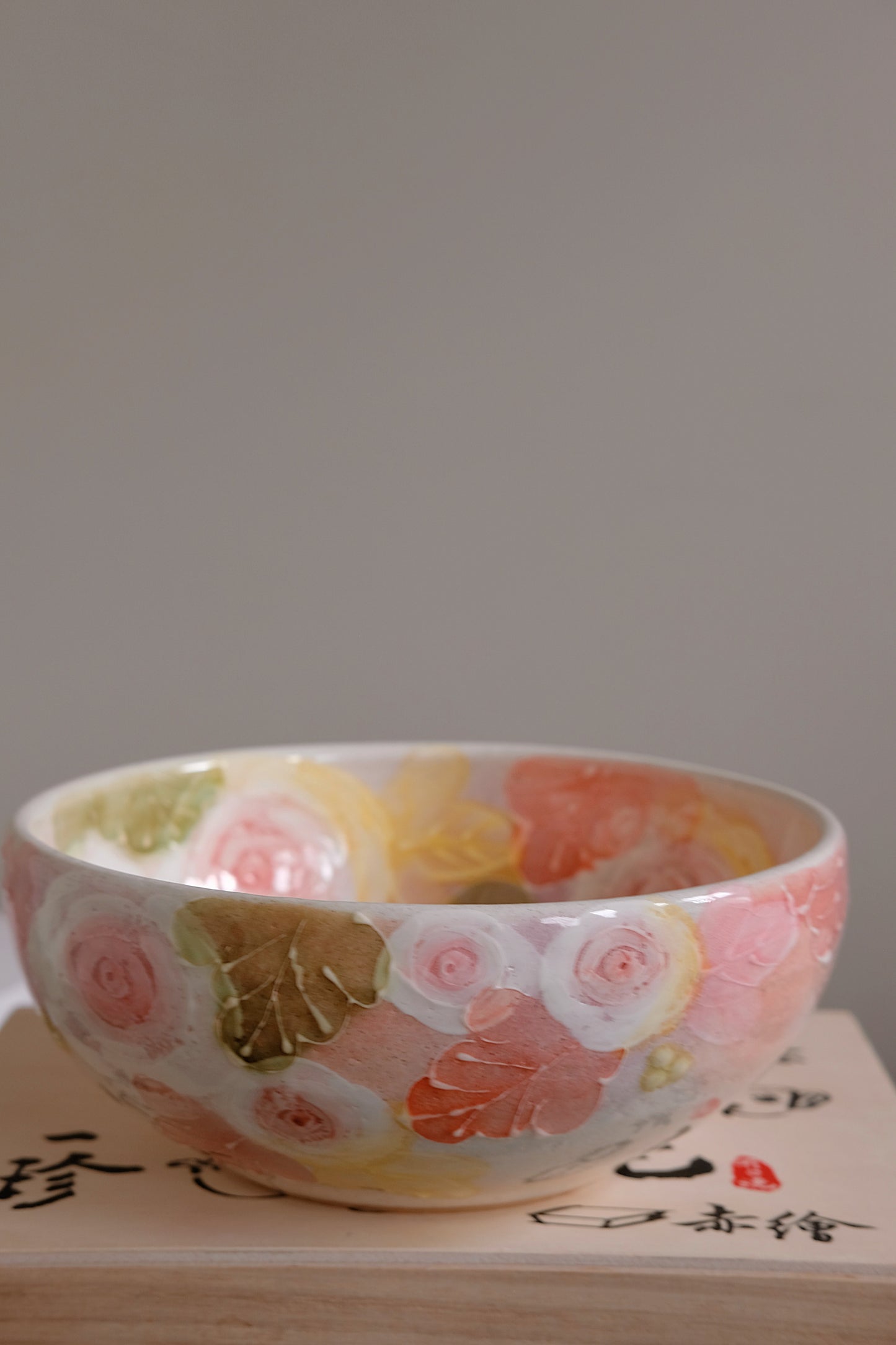 Yuzuriha Handmade Big Bowl in Pink Rose