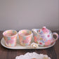 Yuzuriha Flower Pot and Teacups (Gift Box)