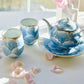 Arita Blue SilverfPeony Tea Cup