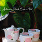 Arita Ware Hand Painted Peach Tea Set