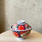 Red Minoyaki Bowl with Fitted Cover