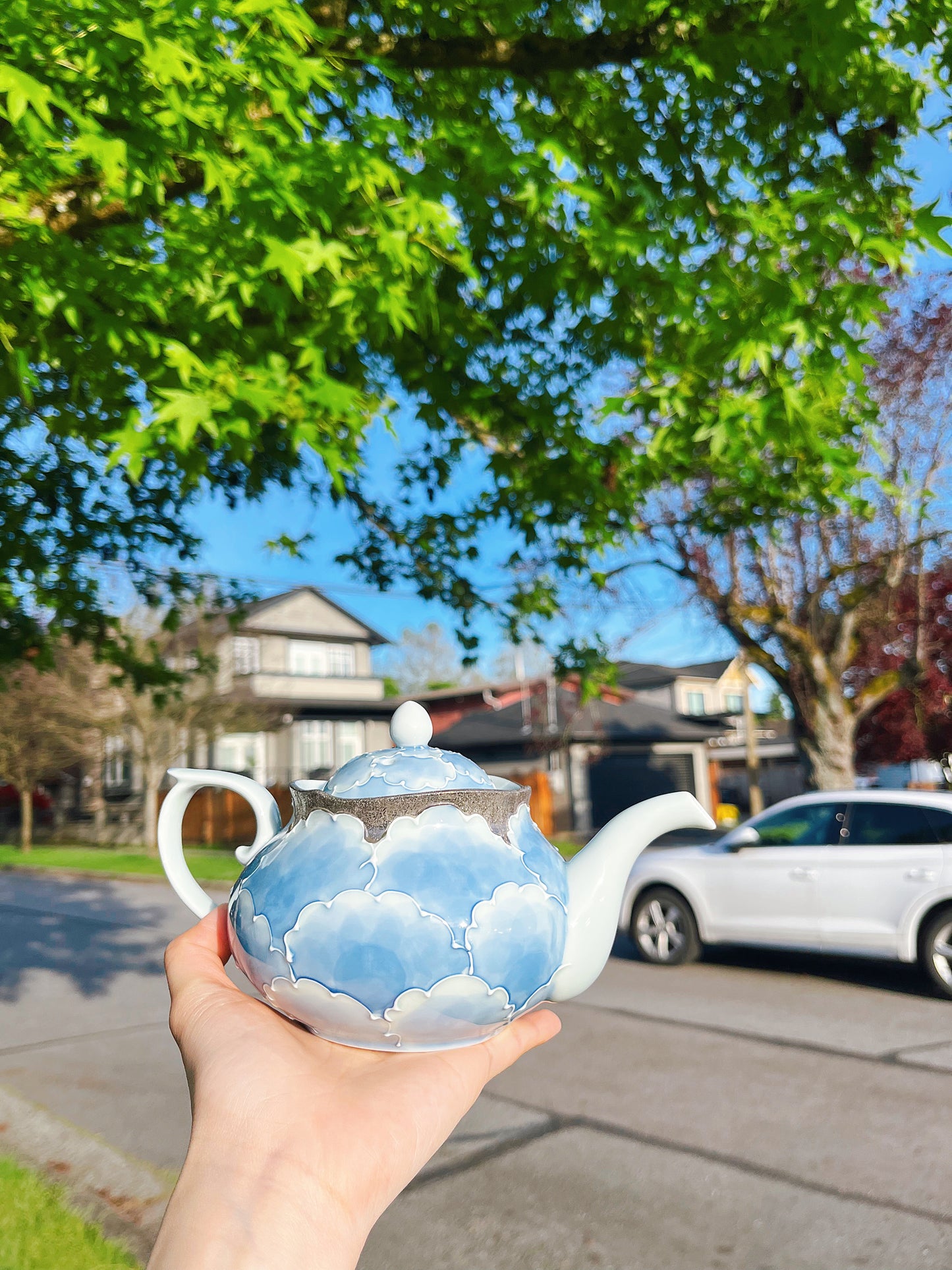 Aritayaki golden peony cups and saucers