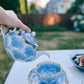 Aritayaki golden peony cups and saucers