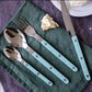 Sabre Bistrot Shiny Flatware - Tiffany Blue