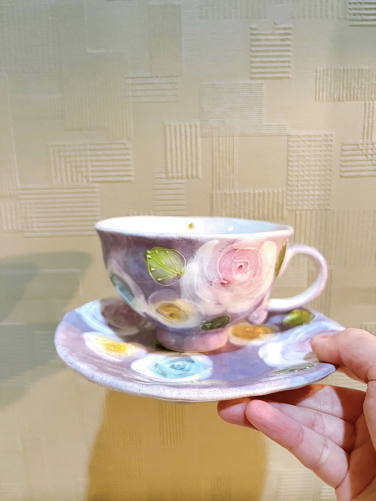 Yuzuriha Flower Coffee Cup set