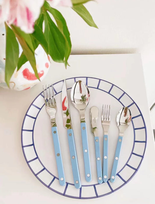 Sabre Bistrot Shiny Flatware - Pastel Blue