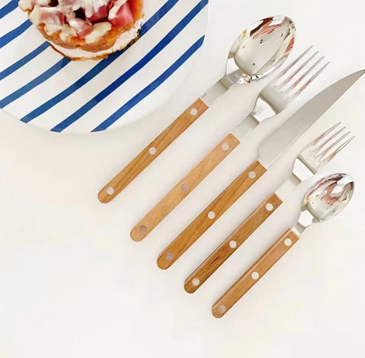 Sabre Bistrot Shiny Flatware - Teak