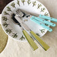 Sabre Bistrot Shiny Flatware - Tiffany Blue