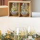 Toyo-Sasaki Mimosa Flower Tumbler Glass Gift Set