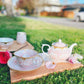 Arita Golden Pink and Silver Blue Peony Pots