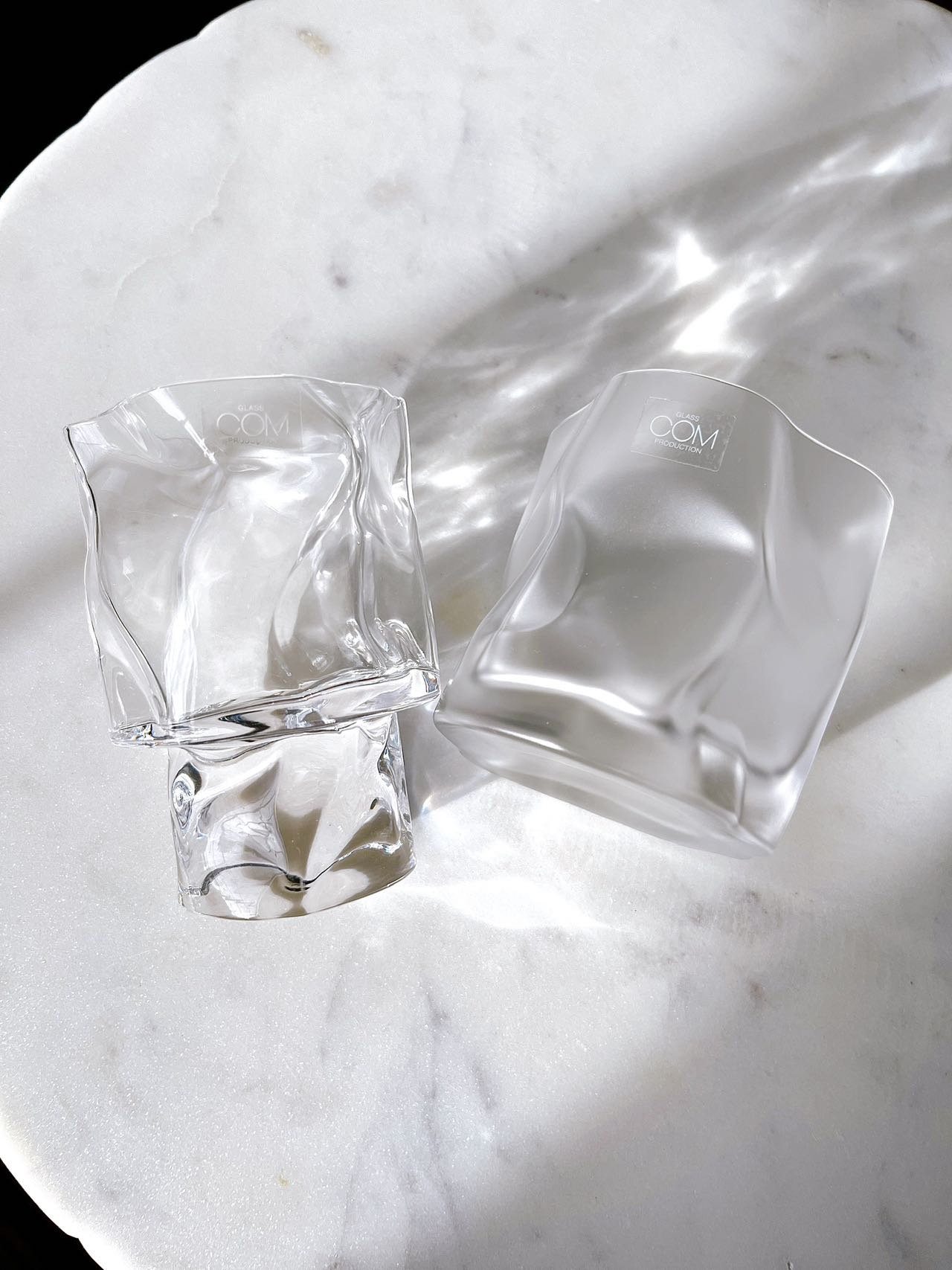 Crumple Wine Glass- Clear