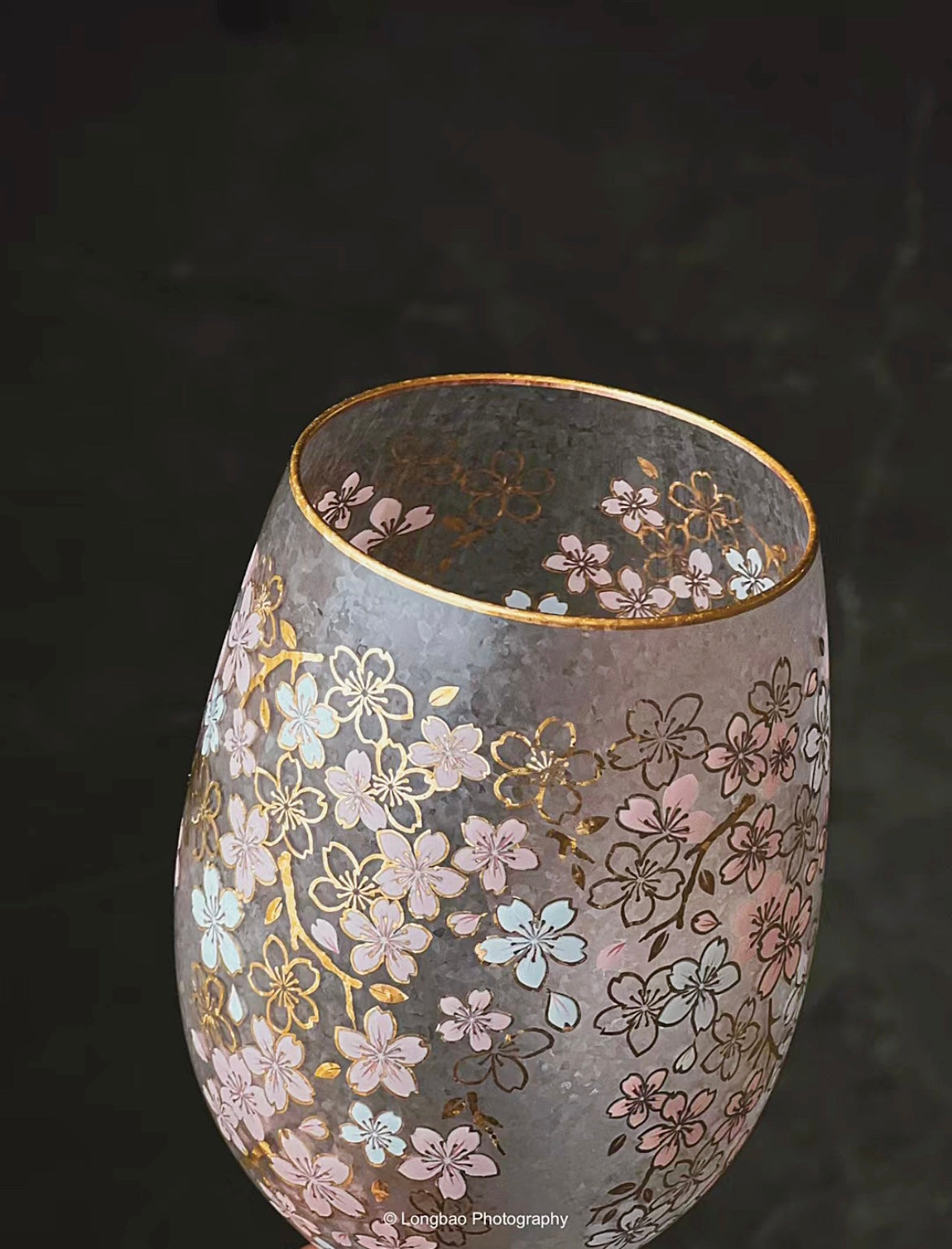 Toyo Sasaki Sakura Golden Wine Glass