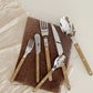 Sabre Bistrot Shiny Flatware - Teak