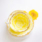 Aritayaki Golden Double Sided Peony Cups and Saucers - Yellow