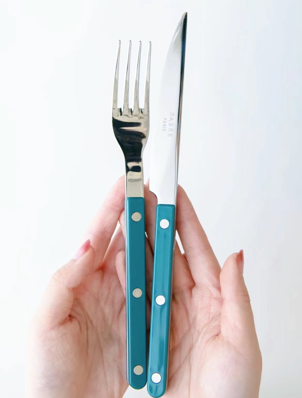 Sabre Bistrot Shiny Flatware - Aquamarine