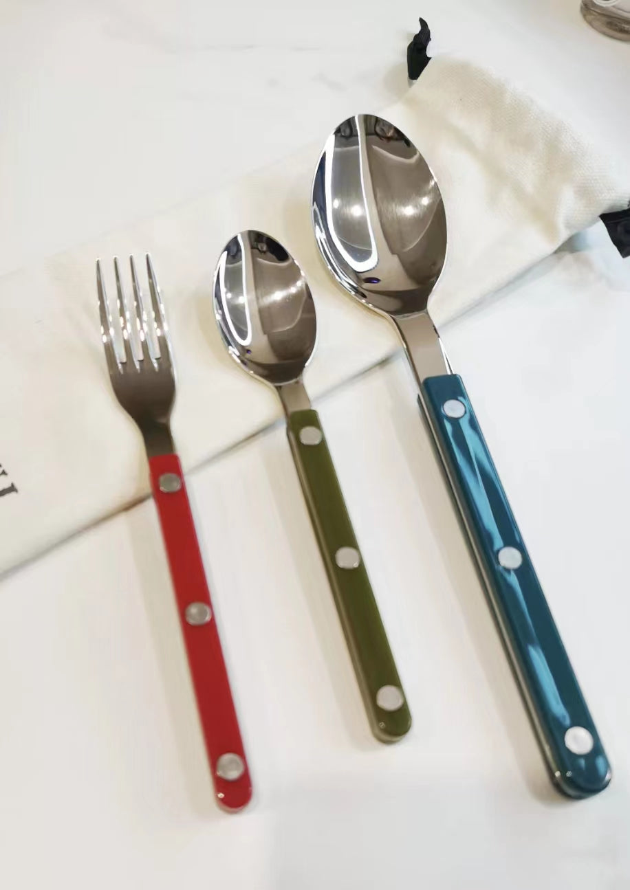 Sabre Bistrot Shiny Flatware - Aquamarine