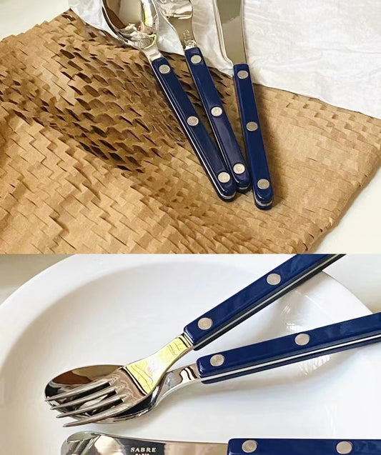 Sabre Bistrot Shiny Flatware Navy Blue