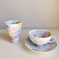 Yuzuriha Flower Coffee Cup Set