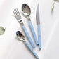 Sabre Bistrot Shiny Flatware - Pastel Blue