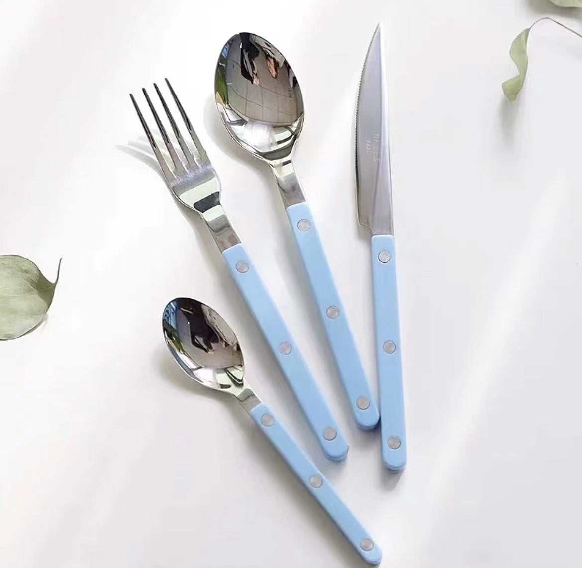 Sabre Bistrot Shiny Flatware - Pastel Blue