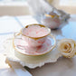 Aritayaki golden peony cups and saucers