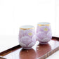 Arita Golden Peony Purple Cup in Gift Boxes