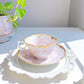 Aritayaki golden peony cups and saucers