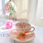 Yuzuriha Flower Coffee Cup Set