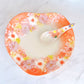 Yuzuriha Flower Scenery 25cm Plate with Peachy Flowers