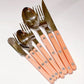 Sabre Bistrot Shiny Flatware - Nude Pink