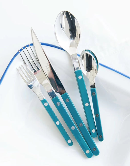 Sabre Bistrot Shiny Flatware - Aquamarine