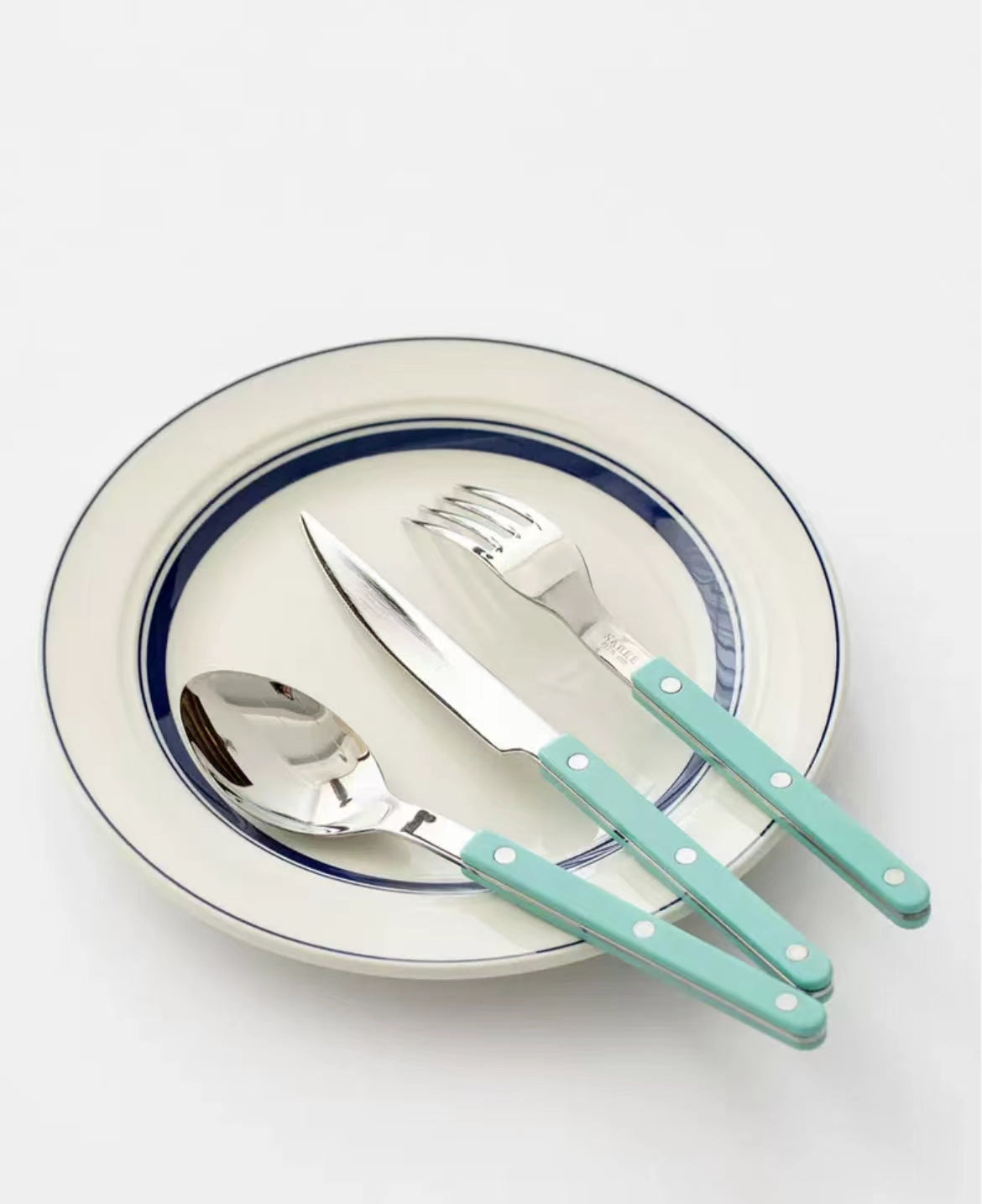 Sabre Bistrot Shiny Flatware - Aquamarine