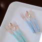 Sabre Bistrot Shiny Flatware - Tiffany Blue