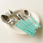 Sabre Bistrot Shiny Flatware - Tiffany Blue