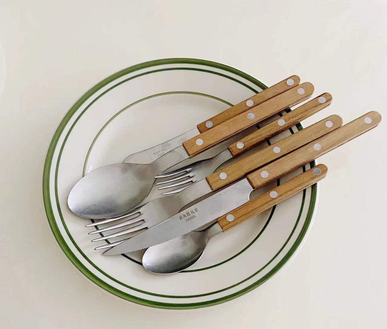 Sabre Bistrot Shiny Flatware - Teak