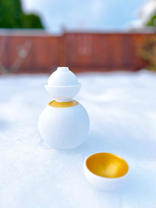 Ceramic Japan Snowman Sake Set