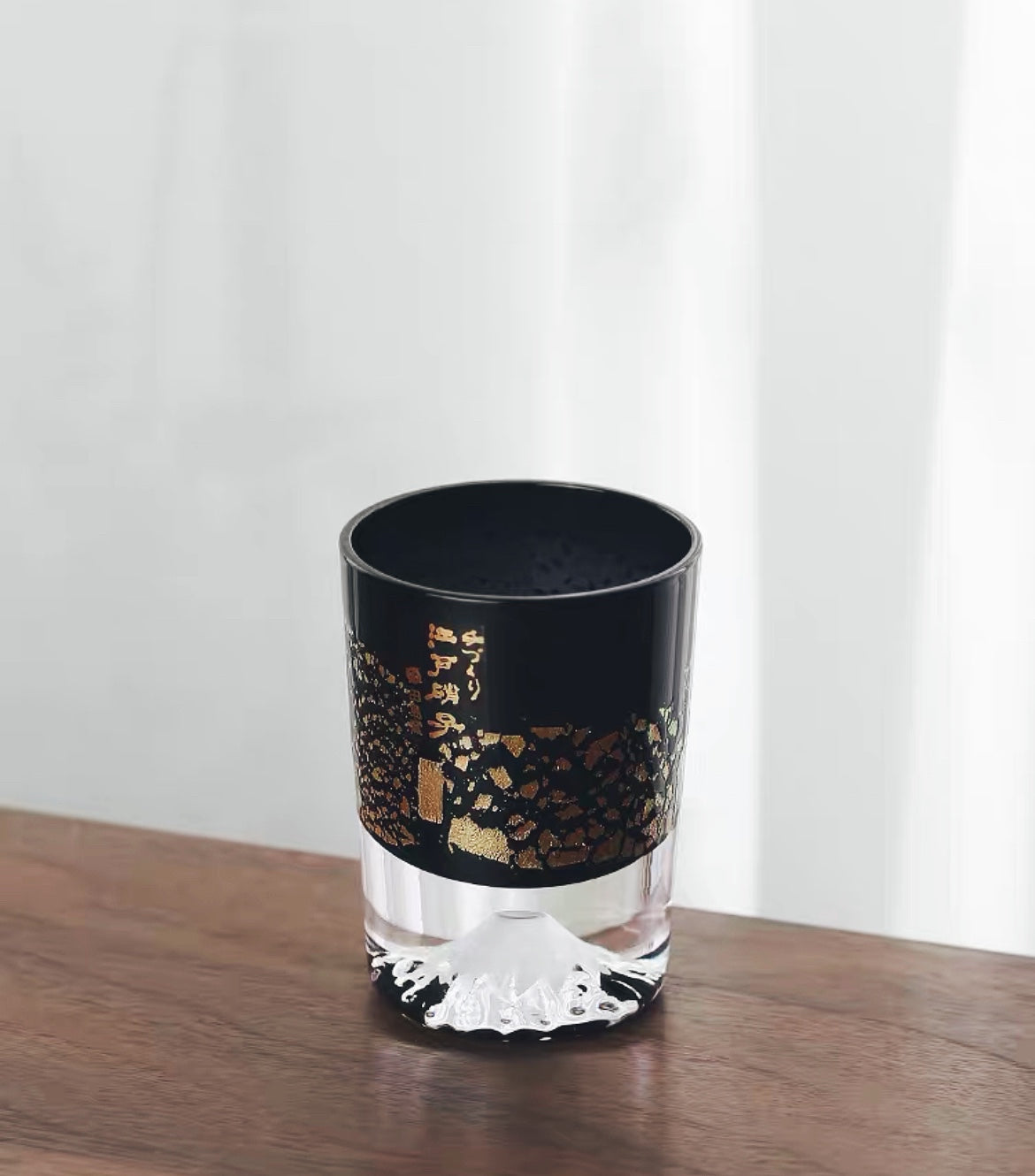 Gold Leaf Fuji Sake Cup Tajima Glass Koji