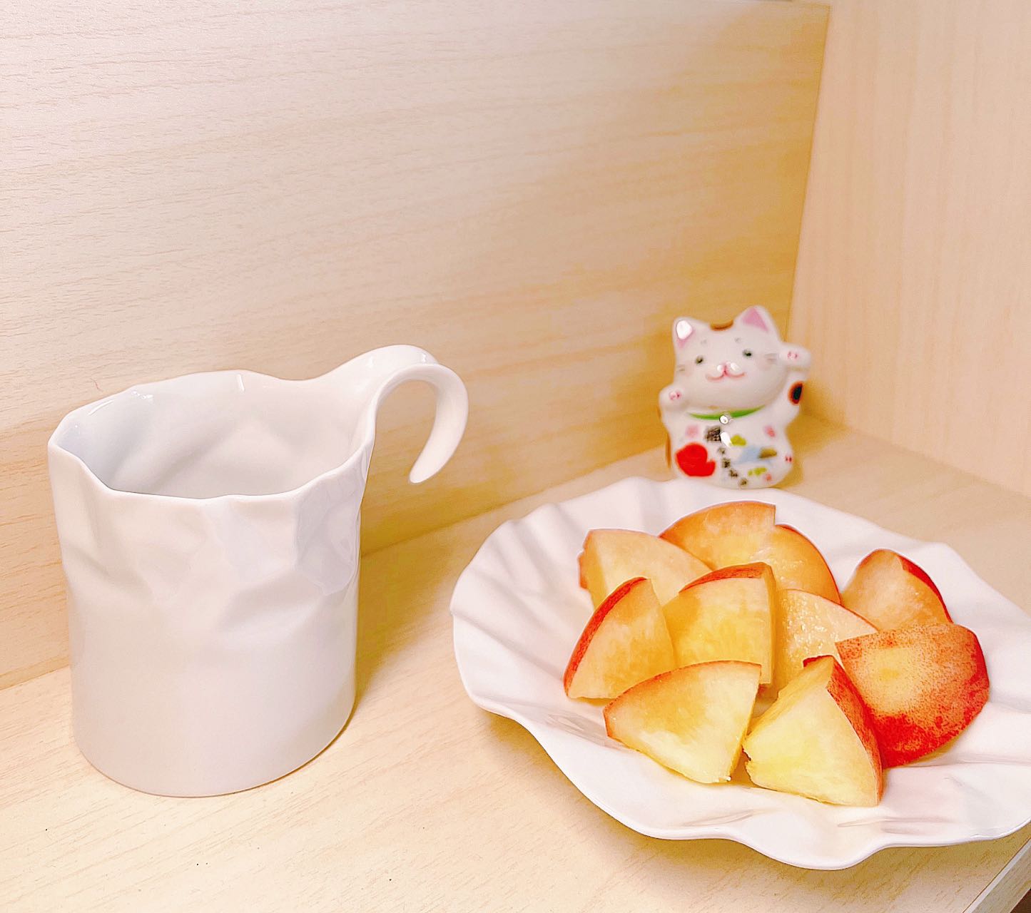 Ceramic Japan New Crinkle Tumbler with Plate