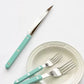 Sabre Bistrot Shiny Flatware - Tiffany Blue